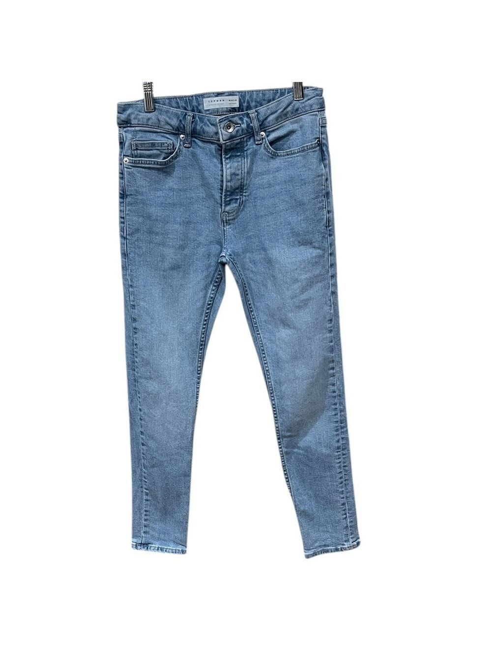 Topman Stretch Skinny Jeans SZ 30 X 32 Button Fly 5 Pocket Style
